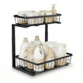 Artiss Under Sink Organiser with 2 Slide-Out Drawers – Adjustable Height | Black