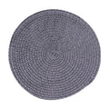 Round Braided Placemats Table Mats for Dining Tables Woven Washable Non-Slip Place mats 15 inch L