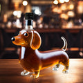 Wolf Whiskey Bottle, Funny Wolf Whiskey Bottle, 3D Wolf Shape Glass, Wine Decanter for Men Dad, Home Bar Dachshund Lover Decor Brown