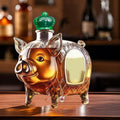 Wolf Whiskey Bottle, Funny Wolf Whiskey Bottle, 3D Wolf Shape Glass, Wine Decanter for Men Dad, Home Bar Dachshund Lover Decor I