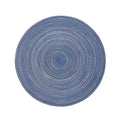 Round Cotton Woven Placemats Set of 6 – Heat Resistant, Non-Slip | 38cm | Blue