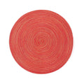 Round Cotton Woven Placemats Set of 6 – Heat Resistant, Non-Slip | 38cm | Red