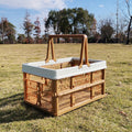 Large Collapsible Storage Basket with Handles – Foldable PP | Brown
