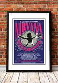Nirvana 'Nevermind' Australian Tour Poster 1992 - Framed A1