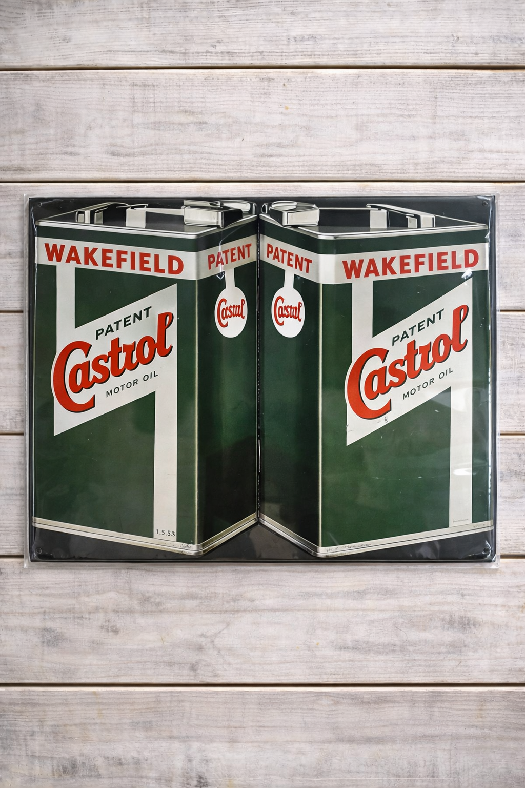 Castrol Oil Cans vintage metal wall sign 20x30cm for a garage or man cave