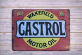 Castrol Wakefield Metal Sign | 30x40cm | Rustic Garage & Workshop Wall Décor | Petroliana