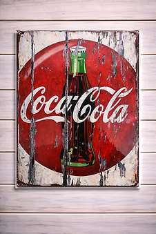 Coca-Cola Vintage Metal Sign | 30x40cm | Garage & Man Cave Wall Décor