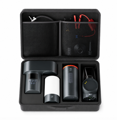 Premium Auto Smart Kit Model B-C – 5-in-1 Tyre Inflator, Jump Starter, Vacuum, Camping Light & Power Bank