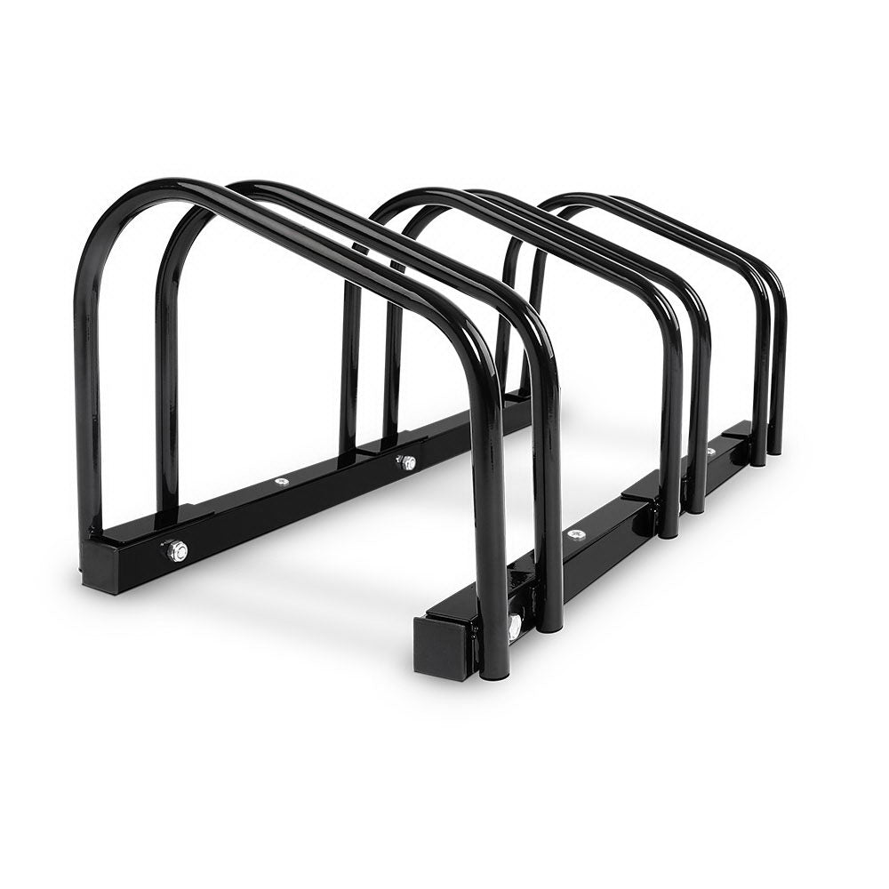 Weisshorn 3-Bike Freestanding Floor Rack – Powder Coated Steel | Black