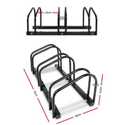 Weisshorn 3-Bike Freestanding Floor Rack – Powder Coated Steel | Black