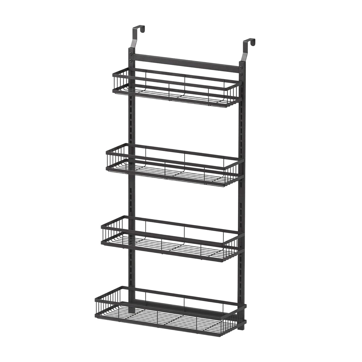 Artiss 4-Tier Over Door Shower Caddy | No Drill | Adjustable | Black