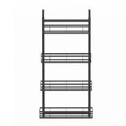 Artiss Over Door Bathroom Rack Hanging Organiser 4 Tier No Drill 91cm Black