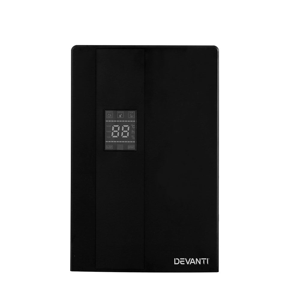 Devanti 2L Dehumidifier & Air Purifier | Quiet | 24Hr Timer | Remote | Black