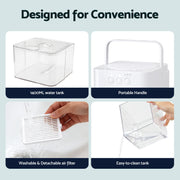 Devanti 1400ML Portable Dehumidifier Quiet Sleep Mode Timer Auto Off Bedroom White