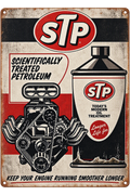 STP Metal Sign | 30 x 40 cm | Vintage Garage & Man Cave Wall Décor | Australian Petroliana