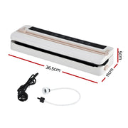 Devanti 110W Food Vacuum Sealer Machine – Auto Seal, Slide Cutter | White & Pink