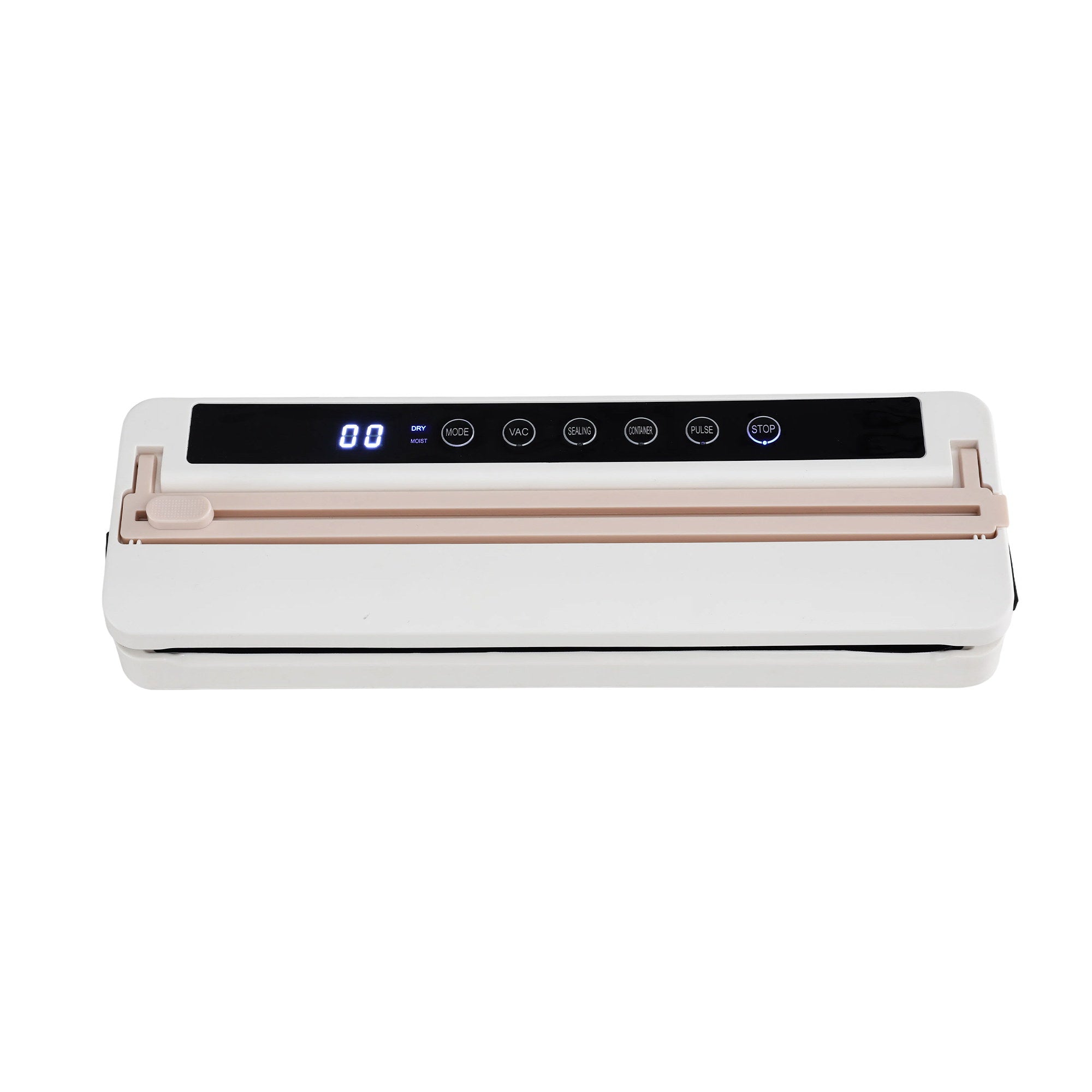 Devanti 110W Food Vacuum Sealer Machine – Auto Seal, Slide Cutter | White & Pink