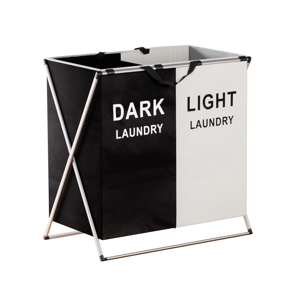 Artiss 2-Section Foldable Laundry Hamper – Large Capacity