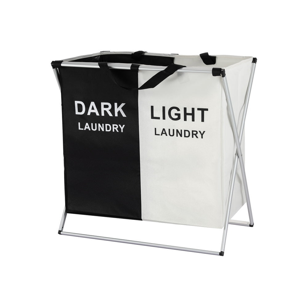 Artiss 2-Section Foldable Laundry Hamper – Large Capacity