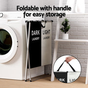 Artiss 2-Section Foldable Laundry Hamper – Large Capacity