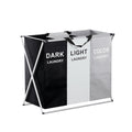 Artiss 3-Section Foldable Laundry Hamper – Large Capacity
