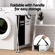 Artiss 3-Section Foldable Laundry Hamper – Large Capacity