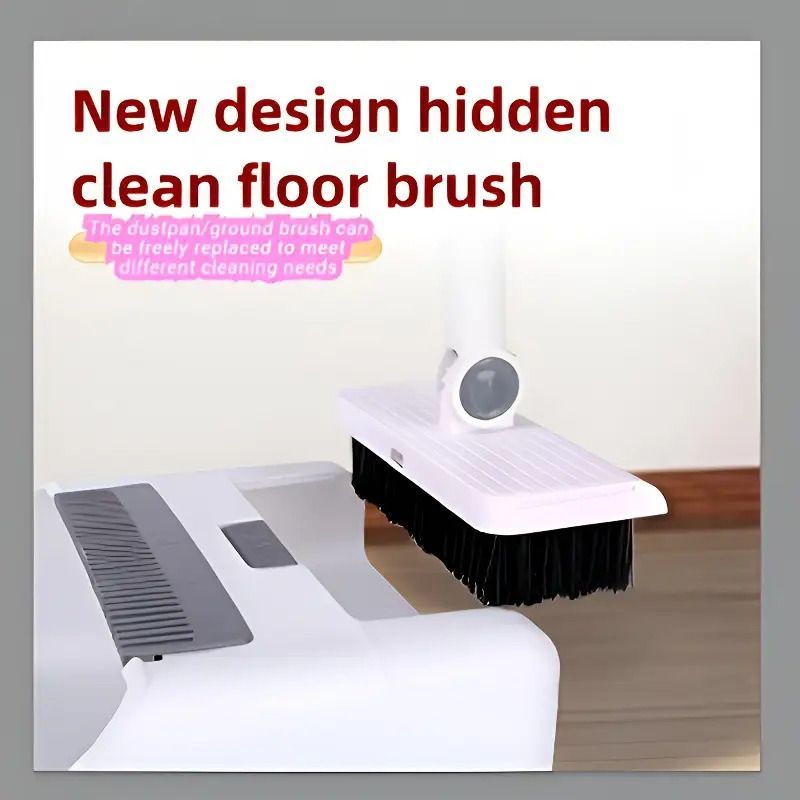 3-in-1 Commercial Cleaning Equipment – Broom, Dustpan & Brush All-in-One