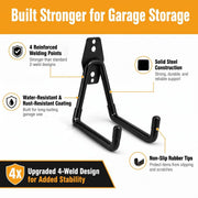 Garage Hooks, 6 Pack Medium Square Wall Hooks for Hanging Heavy Duty Ladders, Bikes, Tools Ideal for Garage, Garden, Basement Utility Room Storage (Orange)