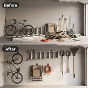 Garage Hooks, 6 Pack Small Round Wall Hooks for Hanging Heavy Duty Ladders, Bikes, Tools Ideal for Garage, Garden, Basement Utility Room Storage (Black)