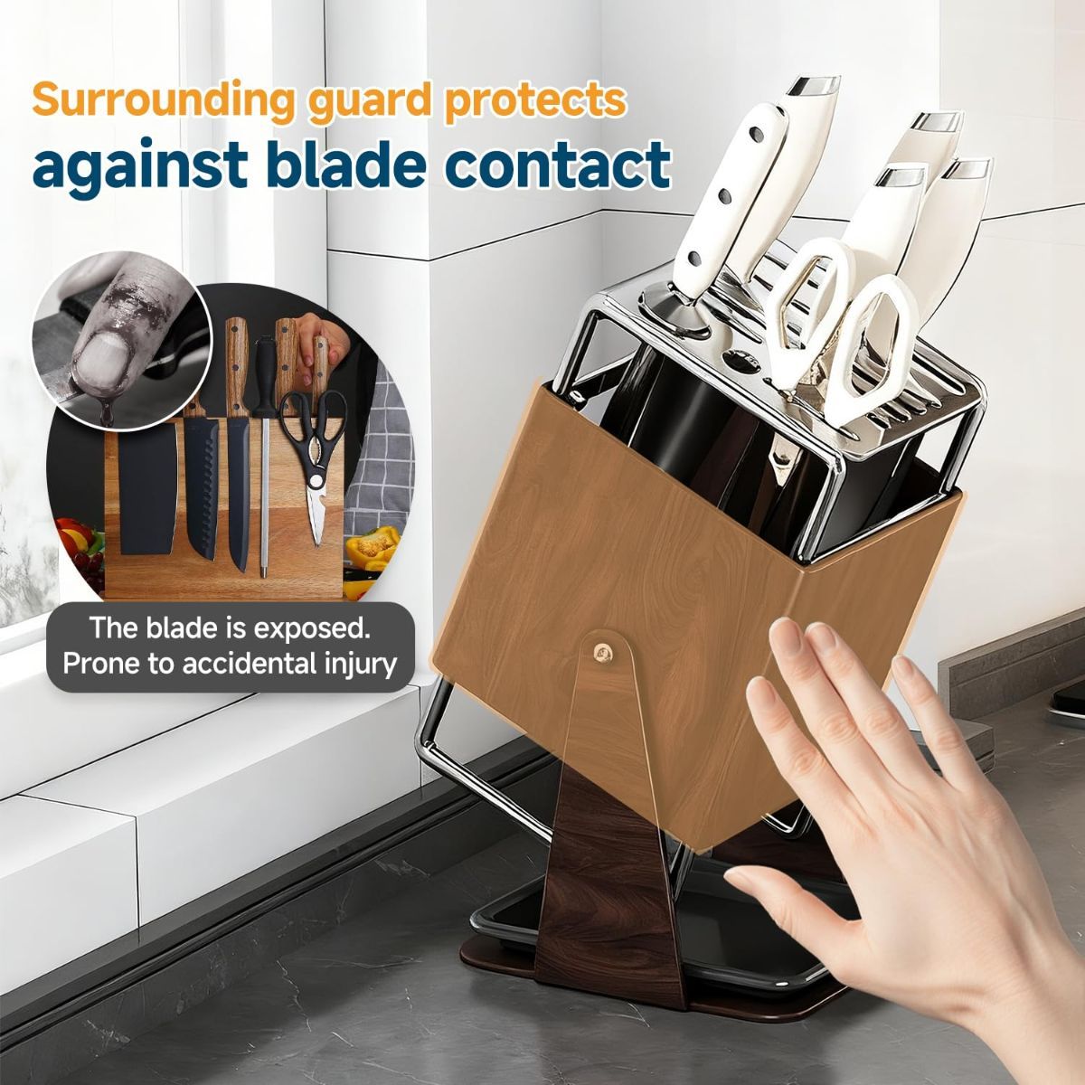 White Universal Knife Block – 10-Slot