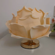 Dimmable Rose Shape Table Lamp - Romantic Floral Ambient Light with Metal Base for Bedroom, Living Room, and Lover Girlfriend Gift Wedding Anniversary Occasions - White - Size 15.7x11Inches