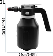 Electric Foam Sprayer – Rechargeable, 2L Tank, Adjustable Nozzle | Car Wash, Garden & Home | Black