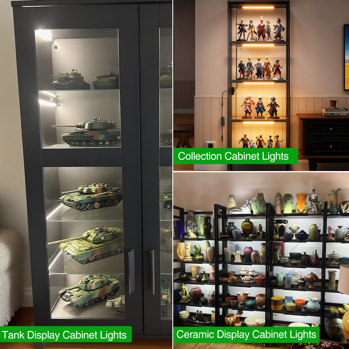 LED Under-Cabinet Light Bars 4-Pack | 30cm, Dimmable, Plug-In