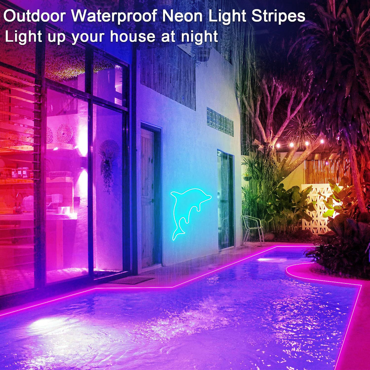 10m RGB LED Neon Rope Light | App & Remote Control, Music Sync