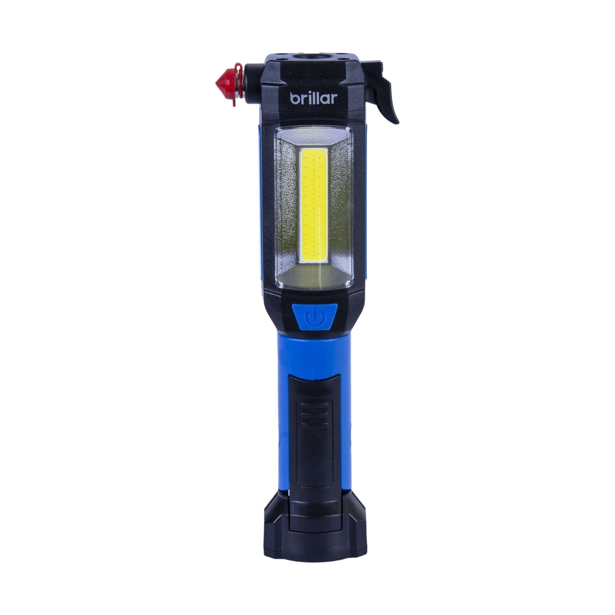 Brillar 200 Lumen Emergency Torch – Seatbelt Cutter, Window Breaker & Magnetic Stand | Blue