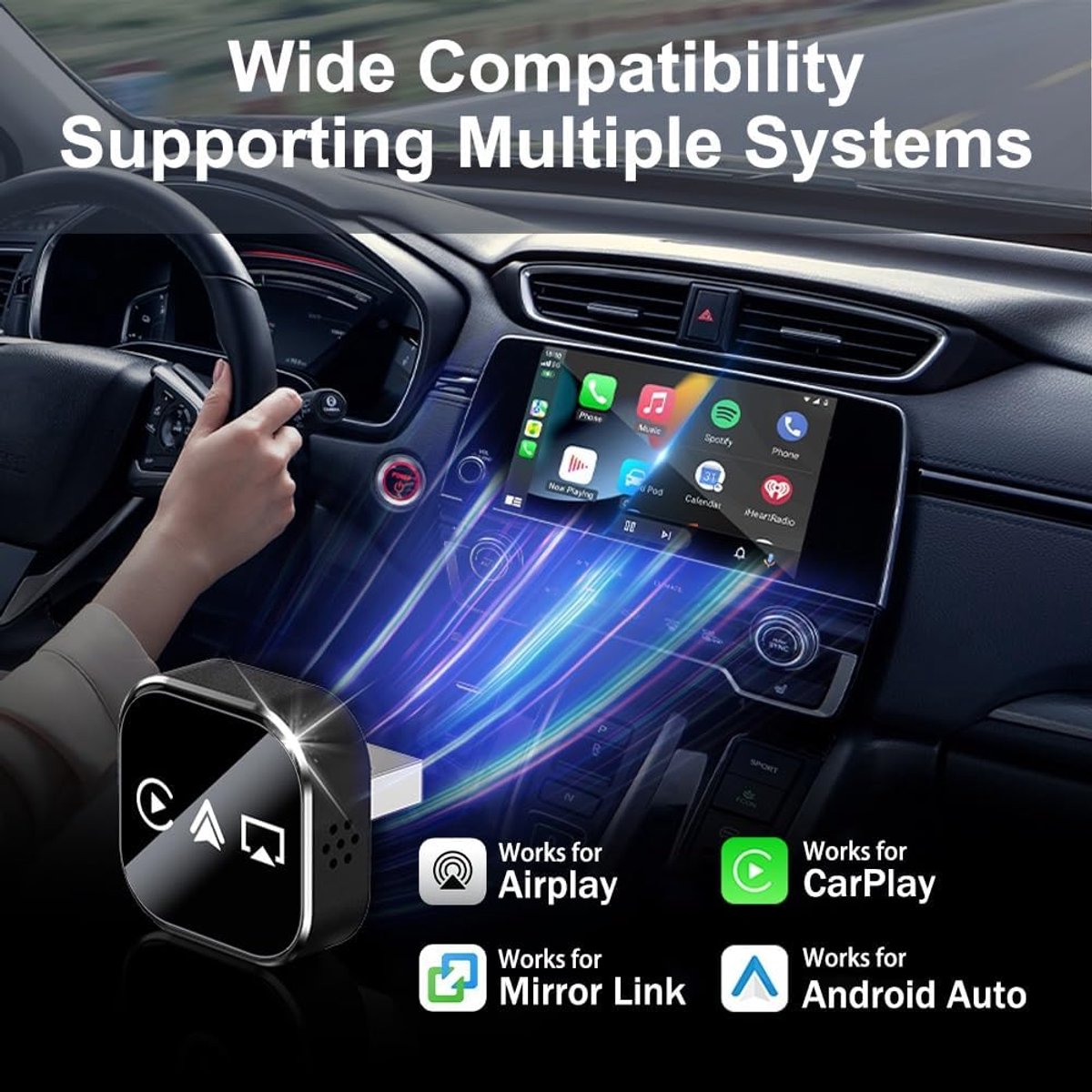 3-in-1 Wireless CarPlay & Android Auto Adapter – 2026 | Dual-Band Wi-Fi | Bluetooth 5.0