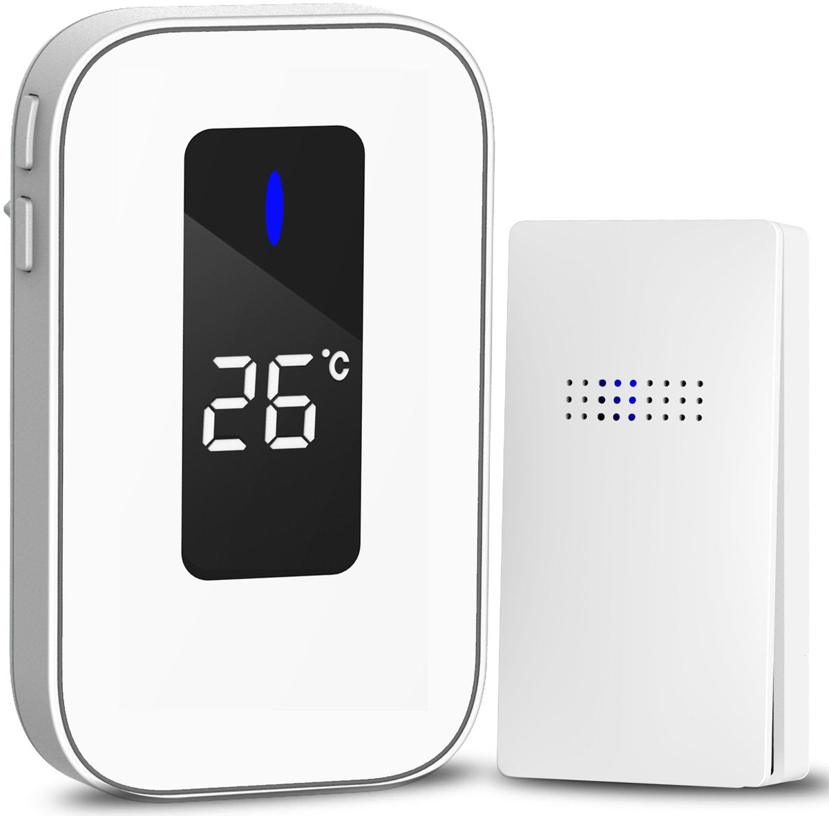 Wireless Doorbell Kit – Self-Powered Transmitter | 150m Range | IP65 | 2 Receivers