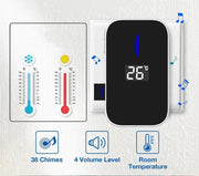 Wireless Doorbell Kit – Self-Powered Transmitter | 150m Range | IP65 | 2 Receivers