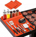 Silicone Grill Tool Mats 2-Pack – Heat Resistant, Non-Slip BBQ Side Shelf Mats | 16 x 11.5 inch | Orange