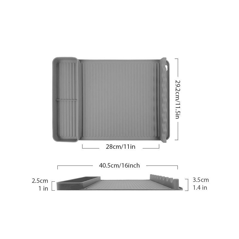 Silicone Grill Tool Mats 2-Pack – BBQ Side Shelf Organiser| 16 x 11.5 inch | Grey