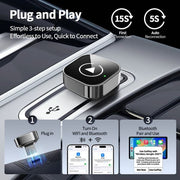 2-in-1 Wireless CarPlay & Android Auto Adapter – Wired to Wireless | Compact USB