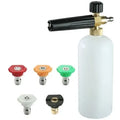 Premium Foam Cannon | 1L Bottle | 1/4" Quick Connect | 5 Nozzle Tips | Pressure Washer Car Wash