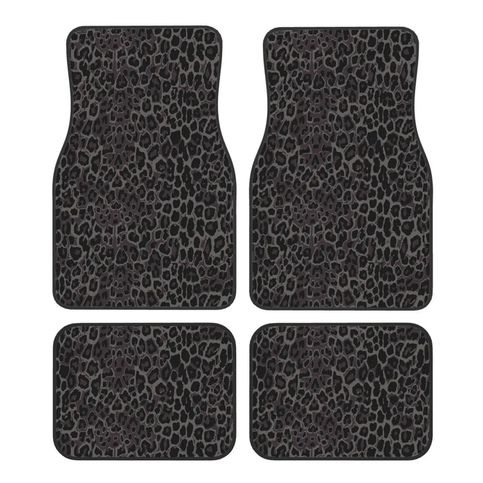 Premium Car Floor Mats 4-Piece Set | Universal Fit Cars SUVs Trucks | Front & Rear | Leopard Print