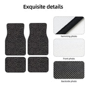 Premium Car Floor Mats 4-Piece Set | Universal Fit Cars SUVs Trucks | Front & Rear | Leopard Print