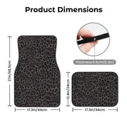 Premium Car Floor Mats 4-Piece Set | Universal Fit Cars SUVs Trucks | Front & Rear | Leopard Print