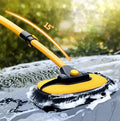 Telescopic Car Wash Brush – 15° Curved Head, 90° Rotating | 110cm | Microfibre