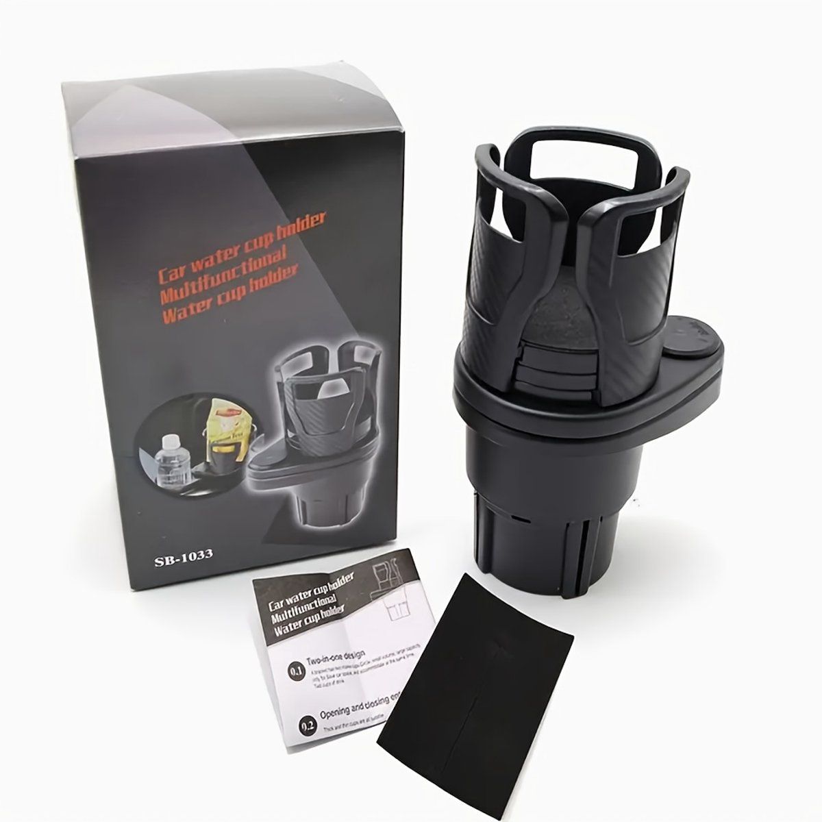 2-in-1 Adjustable Car Cup Holder Extender | Fits Large Water Bottles & Tumblers | Universal Fit