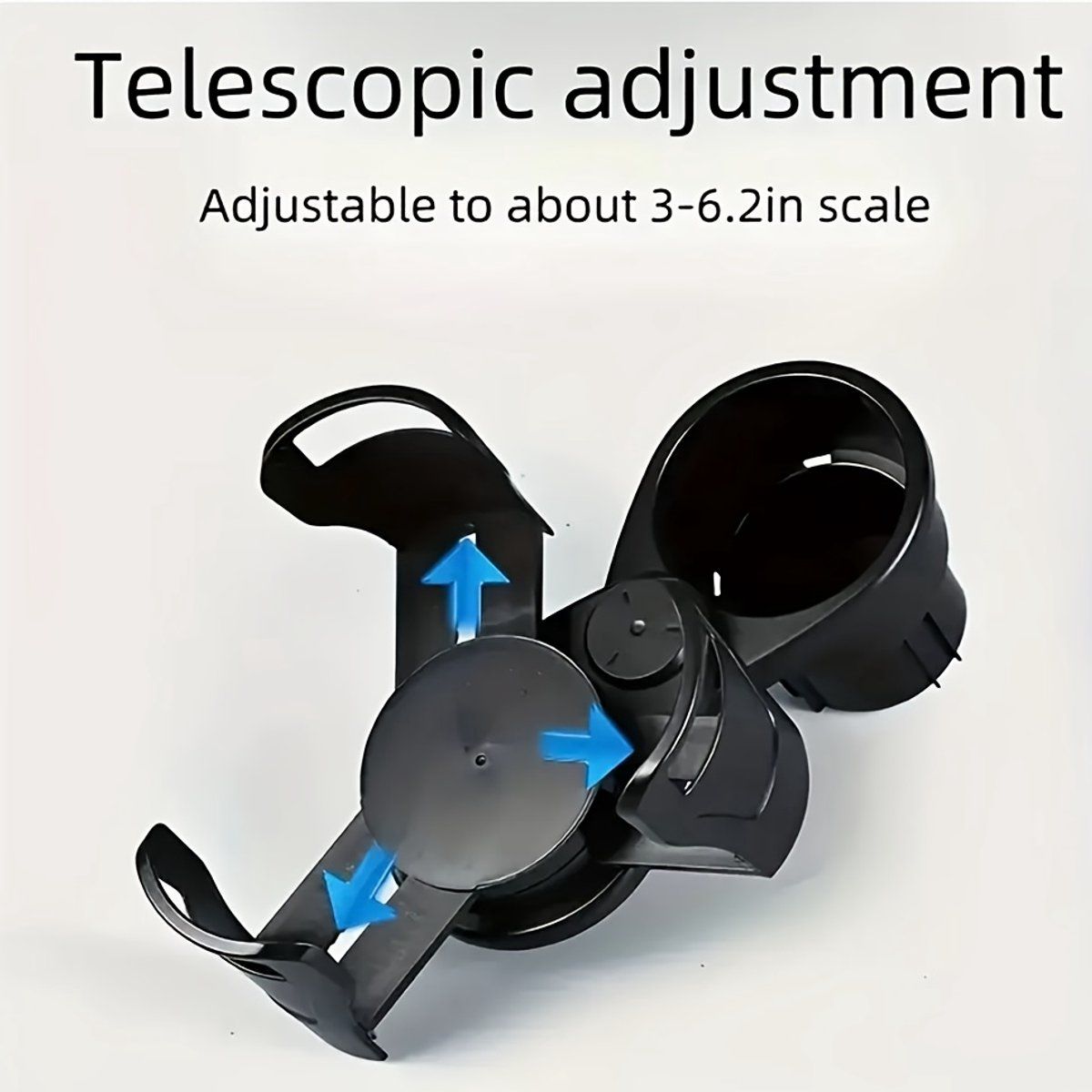 2-in-1 Adjustable Car Cup Holder Extender | Fits Large Water Bottles & Tumblers | Universal Fit