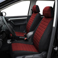 Universal Front Car Seat Covers – Black & Red (2-Seat Set)