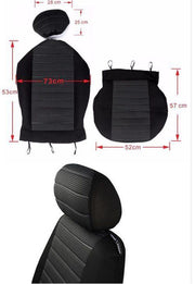 Universal Front Car Seat Covers – Black & Red (2-Seat Set)